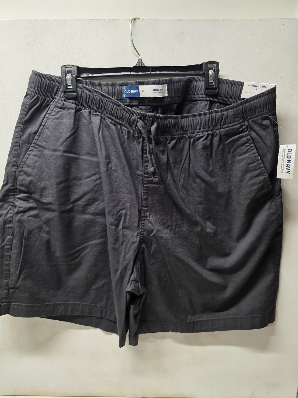 Old Navy Men's Jogger Shorts XL gray Built-In Flex Drawstring NWT